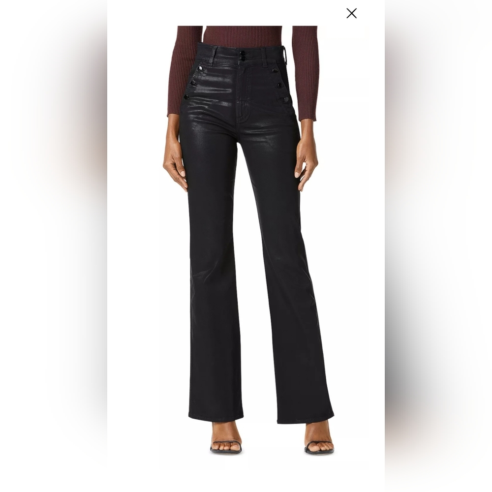 Joe's Jeans The Georgia Bootcut Coated Jeans in Black NWT $248